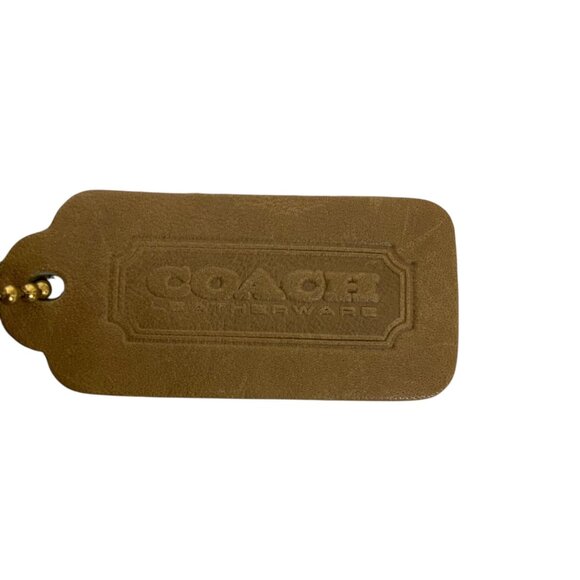 Coach Leather No 588-5703 Drawstring Flap Bucket Bag Tan Crossbody Made In USA - Picture 8 of 14